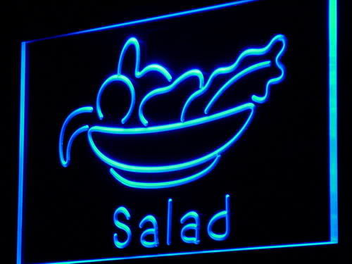 Salad Bar Display Cafe Shop Neon Light Sign